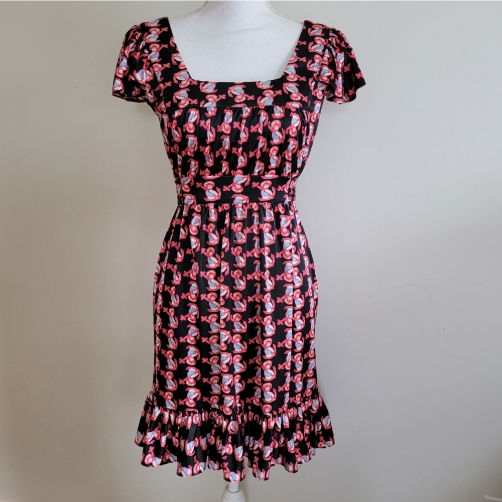 Vintage Betsey Johnson Nautical Bambi Pin-Up Sailor Girl Dress, Size Medium